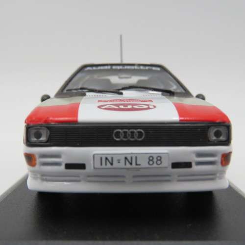 Audi Quattro die-cast rally model car - 1981 Sanremo rally - Scale 1/43