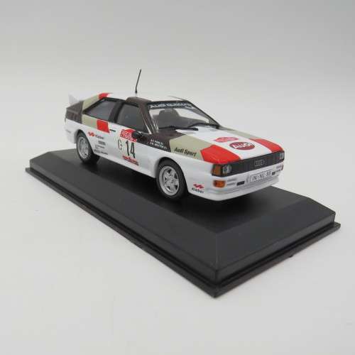 Audi Quattro die-cast rally model car - 1981 Sanremo rally - Scale 1/43