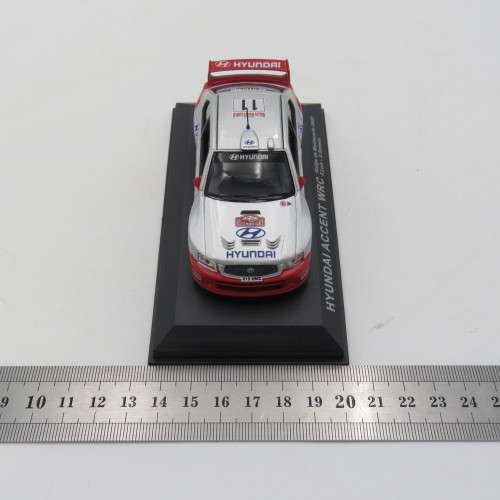 Hyundai Accent WRC die-cast rally model car - 2003 Monte Carlo - Scale 1/43