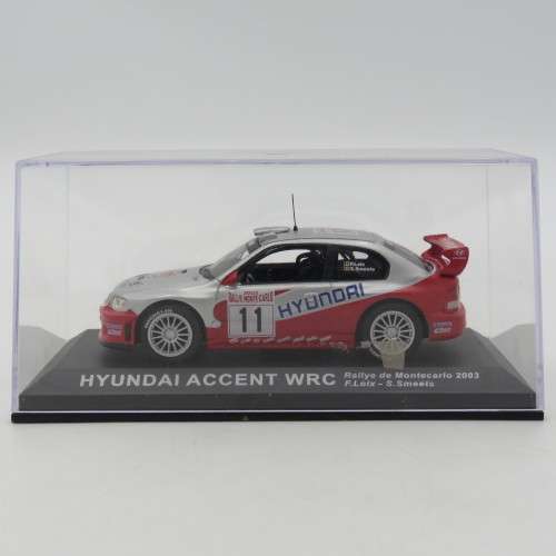 Hyundai Accent WRC die-cast rally model car - 2003 Monte Carlo - Scale 1/43