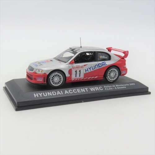 Hyundai Accent WRC die-cast rally model car - 2003 Monte Carlo - Scale 1/43