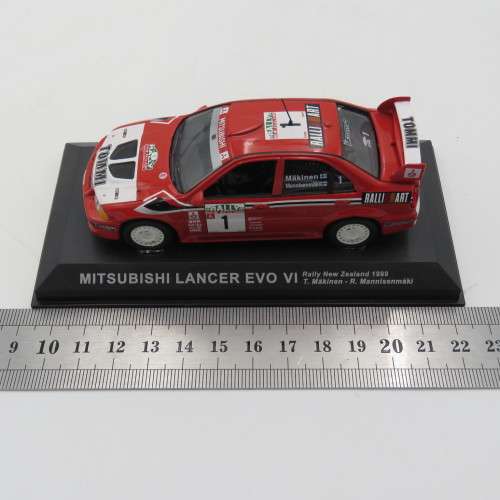 Mitsubishi Lancer EVO VI die-cast rally model car - 1999 New Zealand Rally - Scale 1/43
