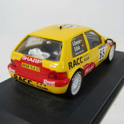 Citroen Saxo S1600 die-cast rally model car - scale 1/43 - rear spoiler missing