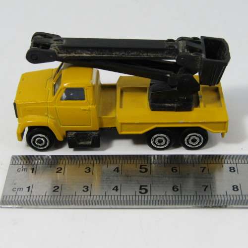 Majorette #283 GMC bucket lift truck toy car - scale 1/100