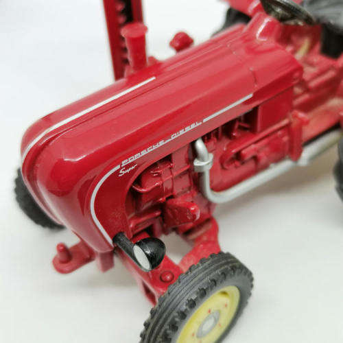 Siku Porsche Diesel Super die-cast tractor with side cutter - scale 1/32