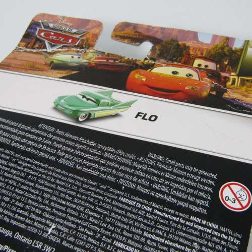 Disney World of Cars FLO character toy car in packaging