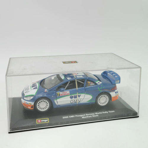 Bburago 2006 OMV Peugeot Norway World Rally team die-cast model car - scale 1/32