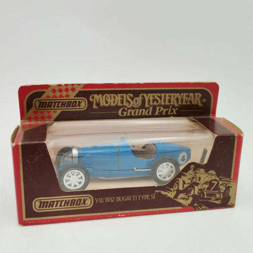 Matchbox Models of Yesteryear 1932 Bugatti Type 51 racing model car in box