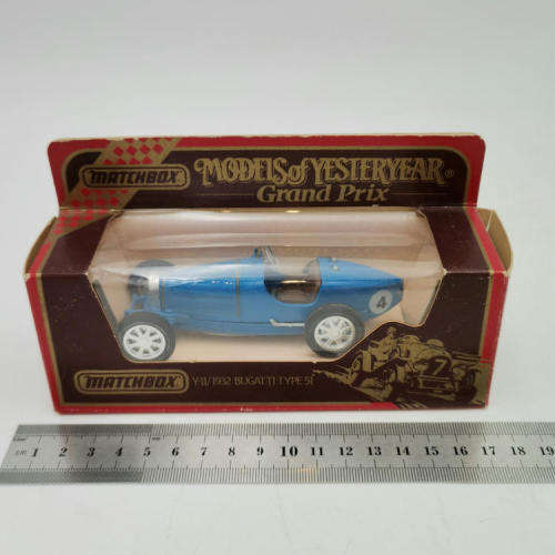 Matchbox Models of Yesteryear 1932 Bugatti Type 51 racing model car in box