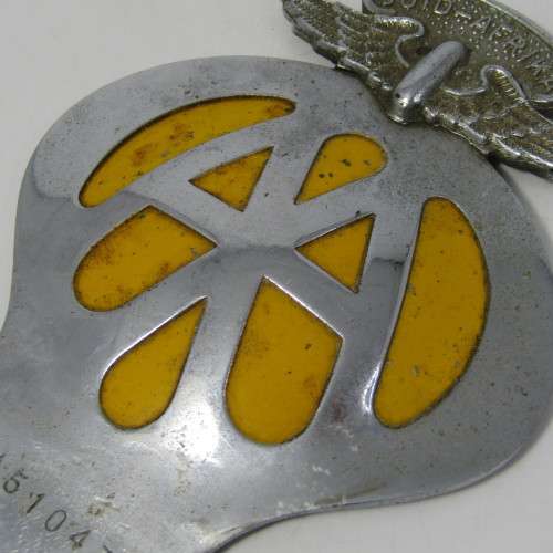 Vintage South African AA car badge - A51043