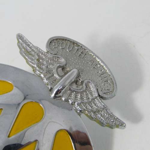 Vintage South African AA car badge with bracket