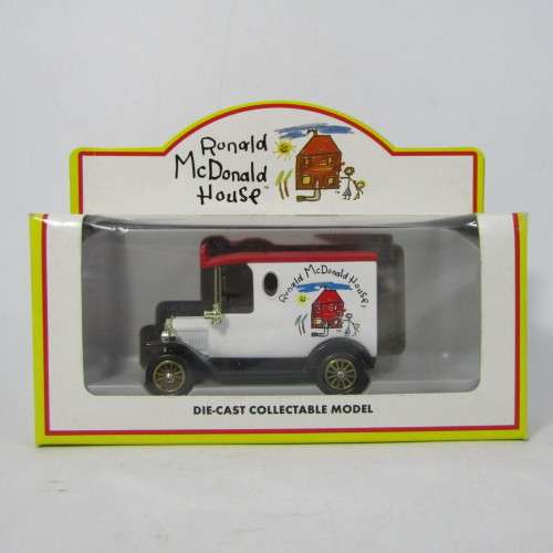 Lledo 1920 Ford Model T van - Ronald McDonald House advertising model car in box