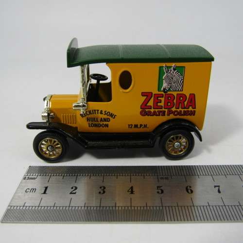 Lledo 1920 Ford Model T van - Zebra Grate Polish promotional model car in box