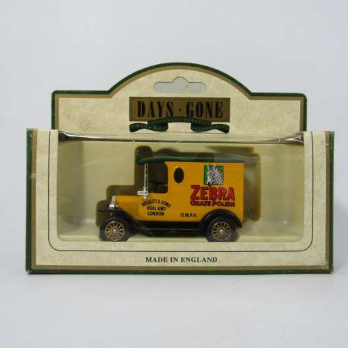 Lledo 1920 Ford Model T van - Zebra Grate Polish promotional model car in box