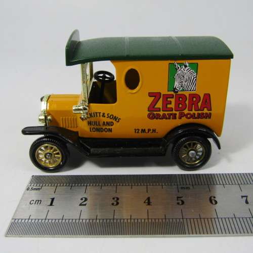 Lledo Days Gone 1920 Ford Model T van - Zebra Grate Polish promotional model car in box