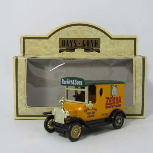Lledo Days Gone 1920 Ford Model T van - Zebra Grate Polish promotional model car in box