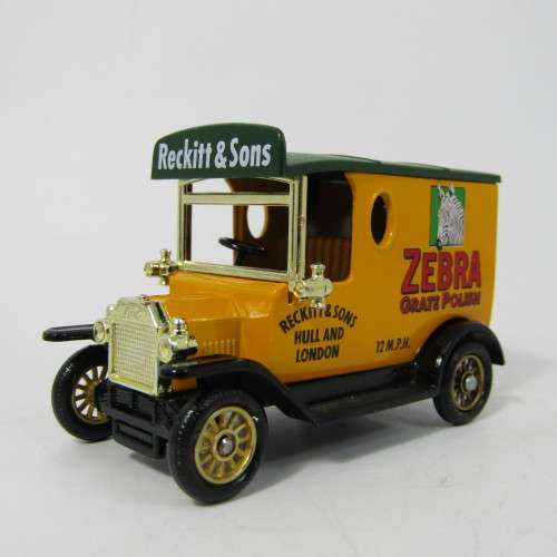 Lledo Days Gone 1920 Ford Model T van - Zebra Grate Polish promotional model car in box