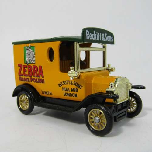 Lledo Days Gone 1920 Ford Model T van - Zebra Grate Polish promotional model car in box