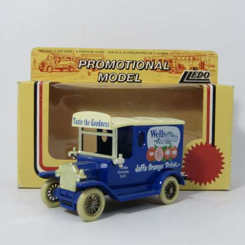 Lledo 1920 Ford Model T van - Wells drinks Ltd. promotional model car in box
