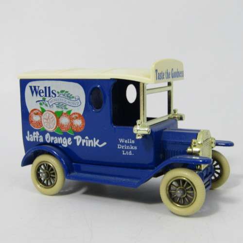 Lledo 1920 Ford Model T van - Wells drinks Ltd. promotional model car in box