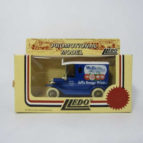 Lledo 1920 Ford Model T van - Wells drinks Ltd. promotional model car in box