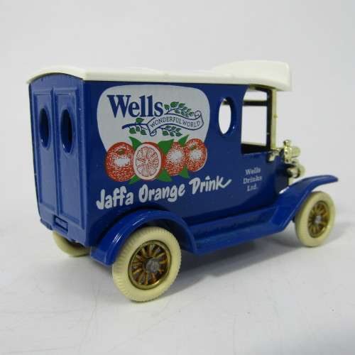 Lledo 1920 Ford Model T van - Wells drinks Ltd. promotional model car in box