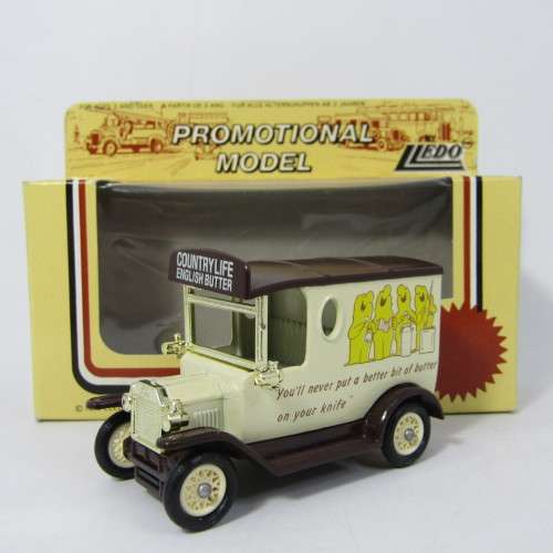 Lledo 1920 Ford Model T van - Country Life English Butter promotional model car in box