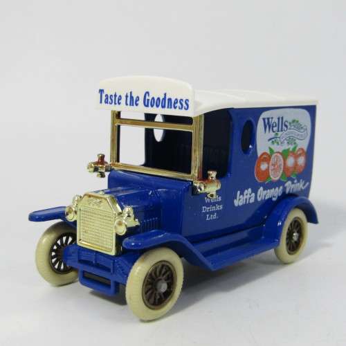 Lledo 1920 Ford Model T van - Wells Drinks Ltd. promotional model car in box