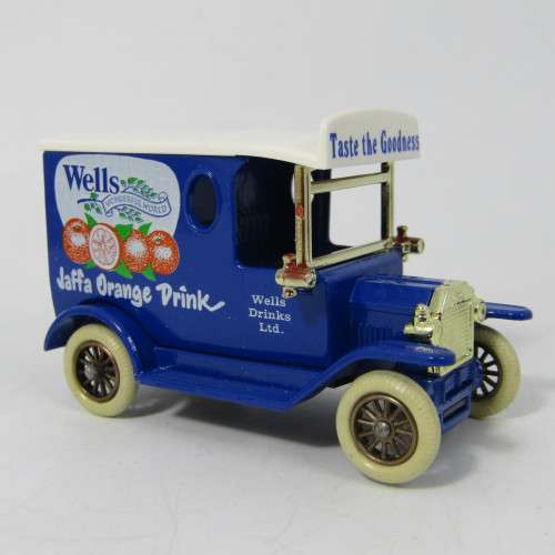 Lledo 1920 Ford Model T van - Wells Drinks Ltd. promotional model car in box