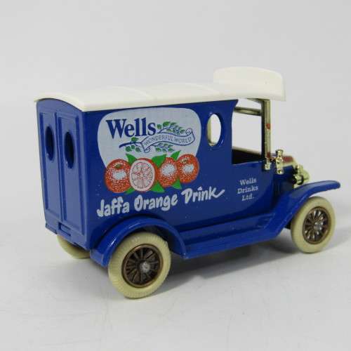 Lledo 1920 Ford Model T van - Wells Drinks Ltd. promotional model car in box