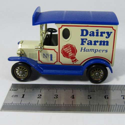 Lledo 1920 Ford Model T van - Dairy Farm Hampers promotional model car in box