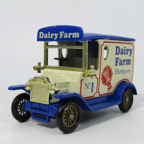 Lledo 1920 Ford Model T van - Dairy Farm Hampers promotional model car in box