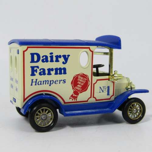 Lledo 1920 Ford Model T van - Dairy Farm Hampers promotional model car in box