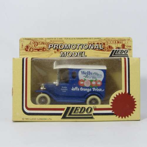 Lledo 1920 Ford Model T van - Wells Drinks Ltd. promotional model car in box