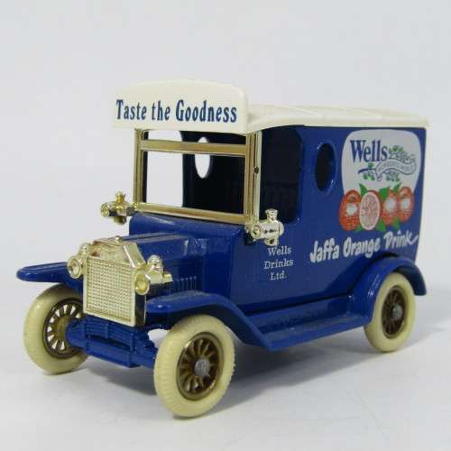 Lledo 1920 Ford Model T van - Wells Drinks Ltd. promotional model car in box