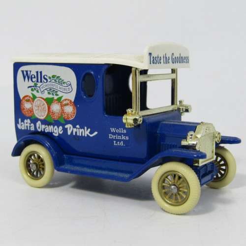 Lledo 1920 Ford Model T van - Wells Drinks Ltd. promotional model car in box