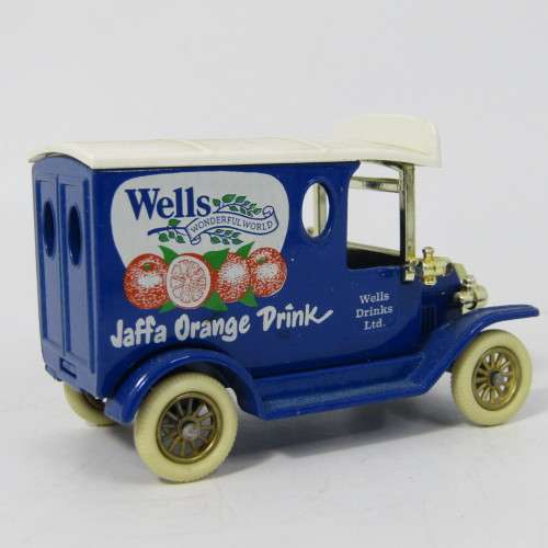Lledo 1920 Ford Model T van - Wells Drinks Ltd. promotional model car in box