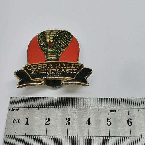 2000 Cobra Rally kleinplasie motorcycle badge