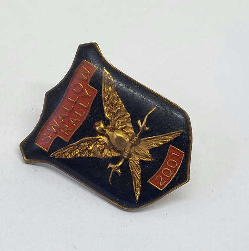 2001 Swallow rally motorcycle badge