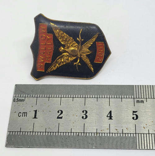 2001 Swallow rally motorcycle badge