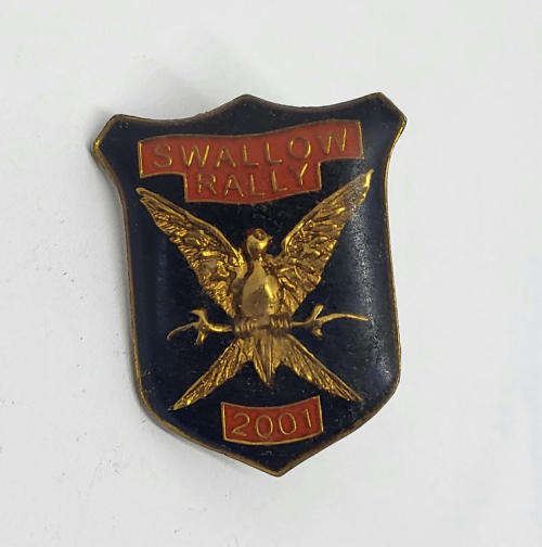 2001 Swallow rally motorcycle badge