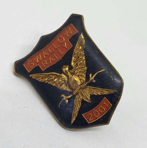 2001 Swallow rally motorcycle badge