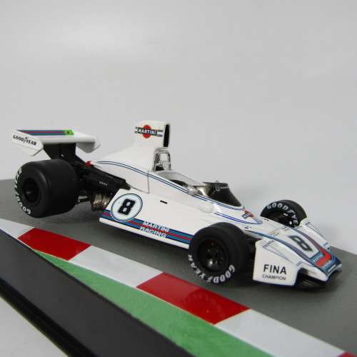 Formula 1 Brabham BT44B - 1975 die-cast racing model car - #8 Carlos Pace - scale 1/43