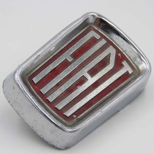 Vintage Fiat 500L original steel bonnet badge