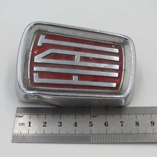 Vintage Fiat 500L original steel bonnet badge