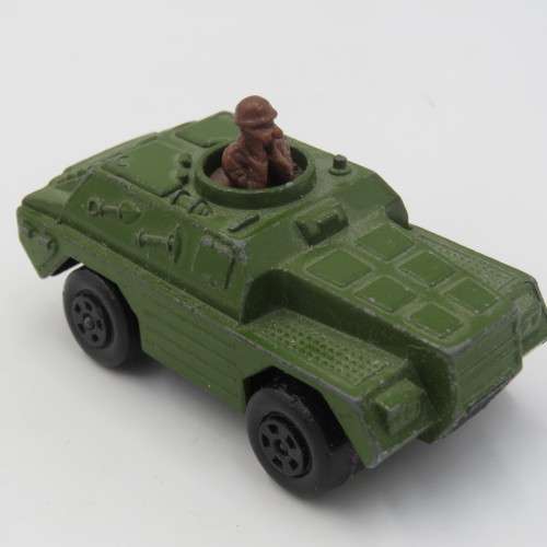 Matchbox Rolamatics #28 stoat military vehicle with moving spotter