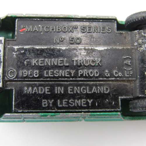 Lesney Matchbox Series No. 50 Kennel truck die-cast toy car