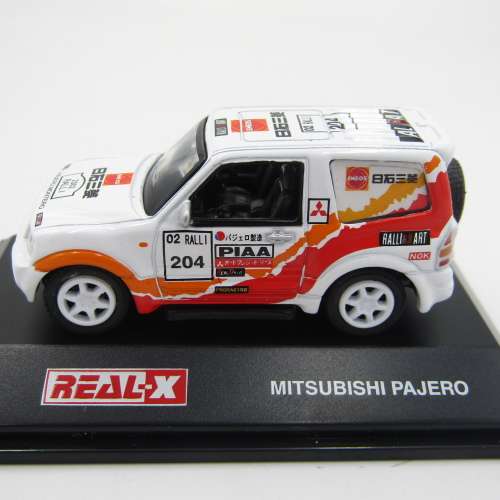 Real -X Mitsubishi Pajero die cast rally model car - scale 1/72