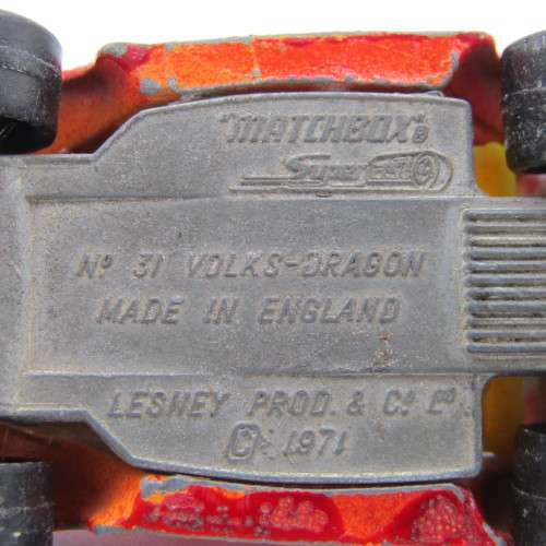 Matchbox Superfast # 31 Volkswagen Volks - dragon toy car
