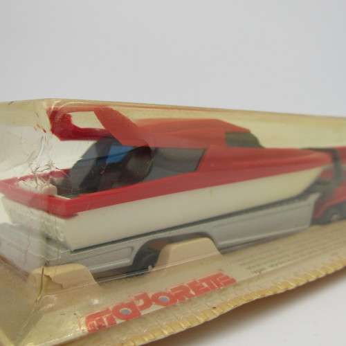 Majorette die-cast truck with yacht on trailer